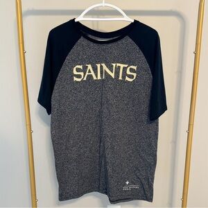 Men’s Saints NFL Team Apparel Nike Tee in Gray and Black - Size Large
